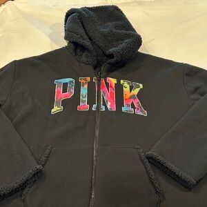 PINK Victoria's Secret Multicolor Logo Kids Hoodie